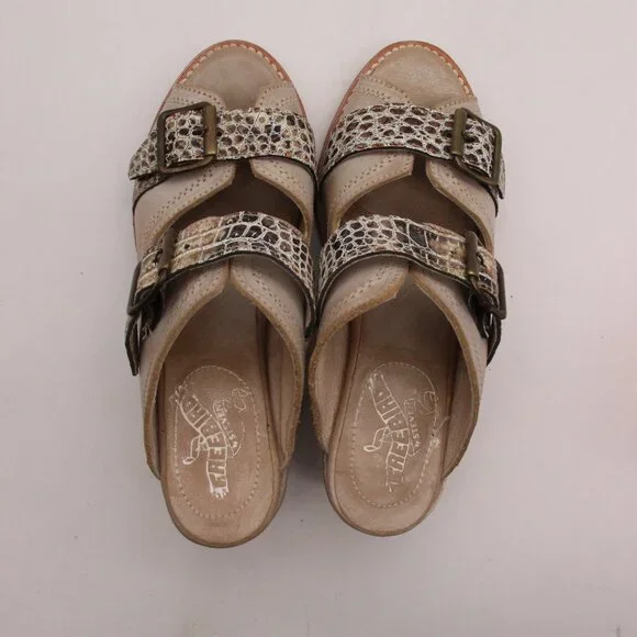 Freebird by Steven Caprice Women’s Size US 6 Gray Leather Block Heel Sandals - Picture 7 of 10